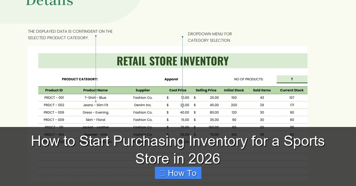 How to Start Purchasing Inventory for a Sports Store in 2026
