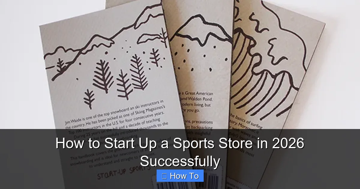 How to Start Up a Sports Store in 2026 Successfully