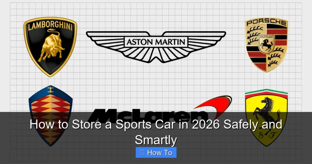 How to Store a Sports Car in 2026 Safely and Smartly