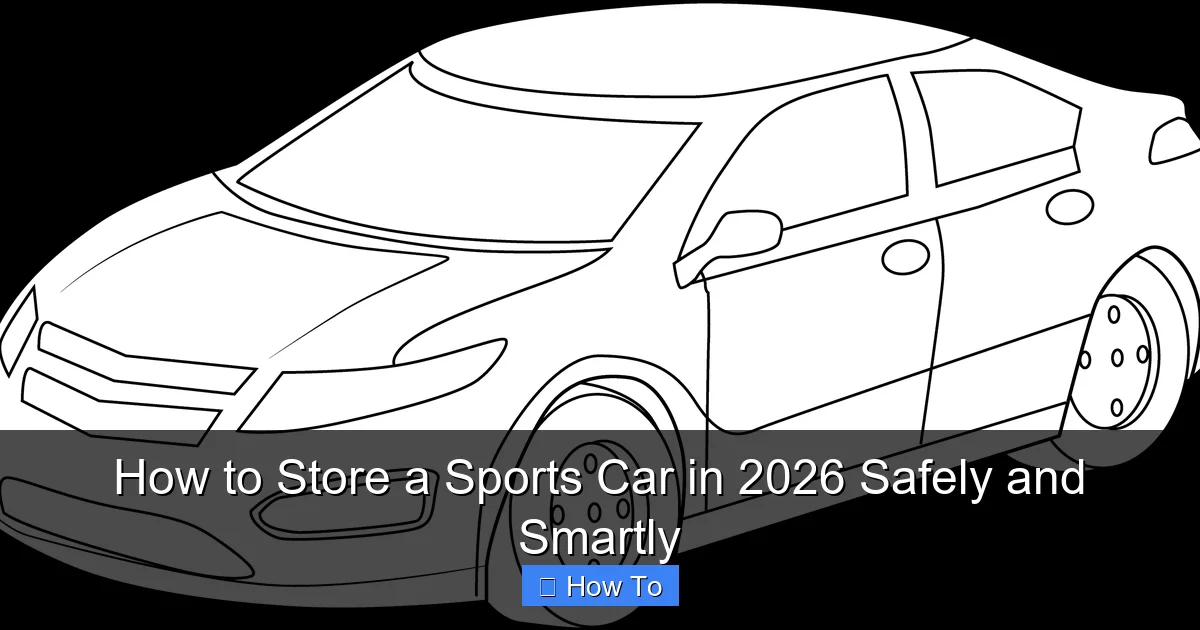 How to Store a Sports Car in 2026 Safely and Smartly