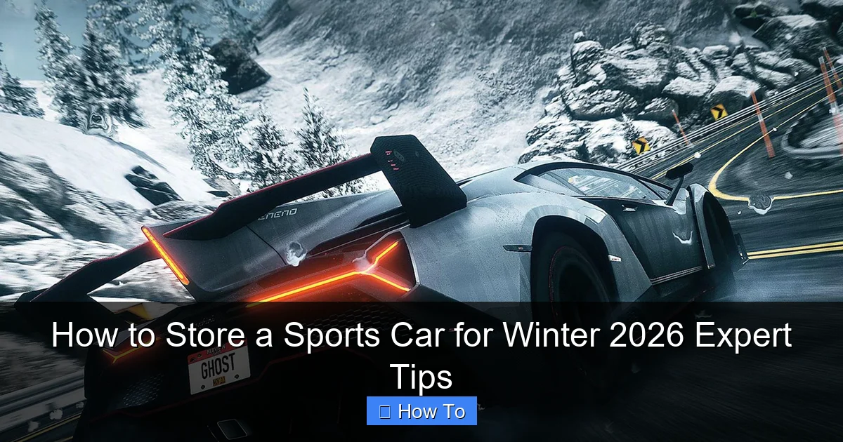 How to Store a Sports Car for Winter 2026 Expert Tips