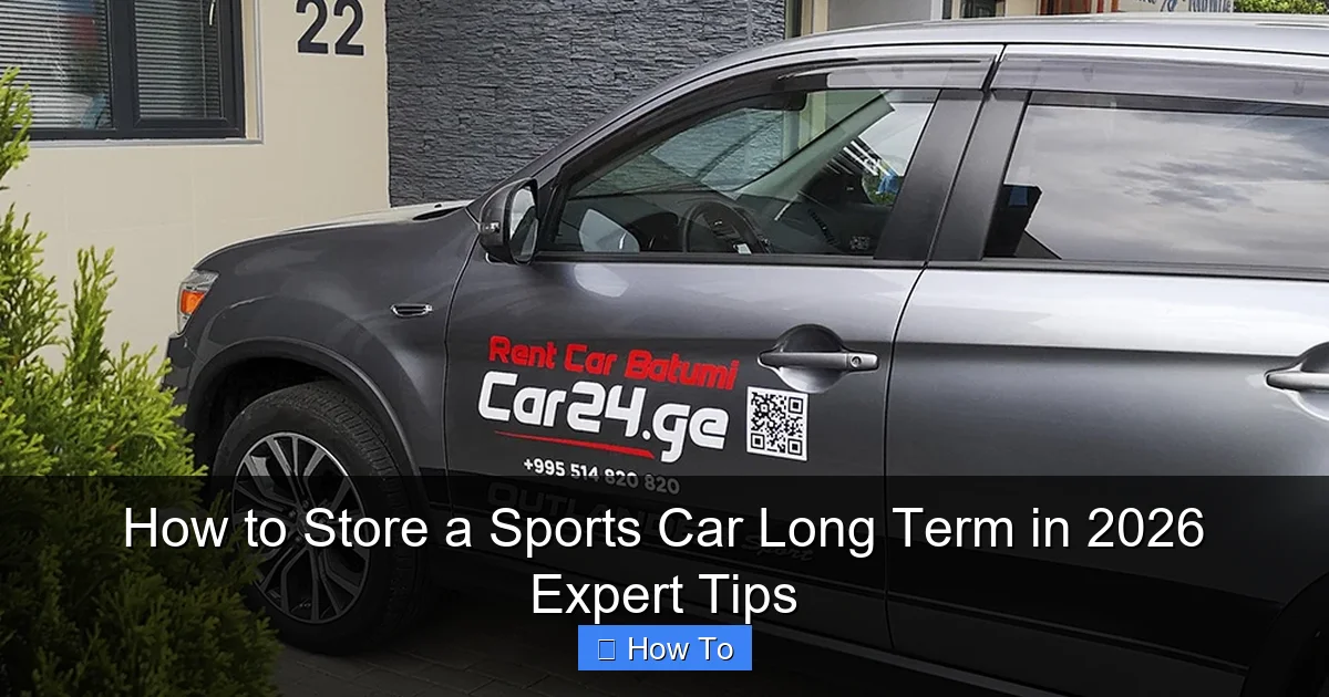 How to Store a Sports Car Long Term in 2026 Expert Tips