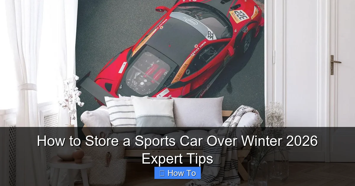 How to Store a Sports Car Over Winter 2026 Expert Tips