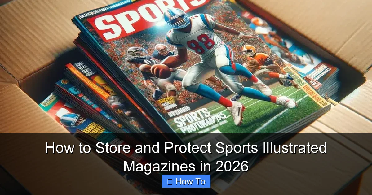 How to Store and Protect Sports Illustrated Magazines in 2026
