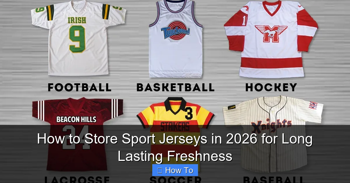 How to Store Sport Jerseys in 2026 for Long Lasting Freshness