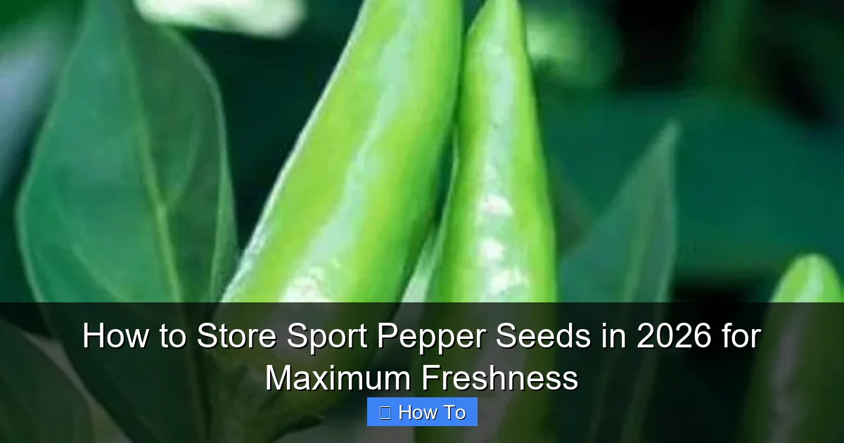 How to Store Sport Pepper Seeds in 2026 for Maximum Freshness