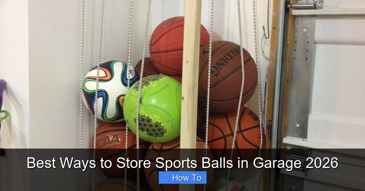 Best Ways to Store Sports Balls in Garage 2026