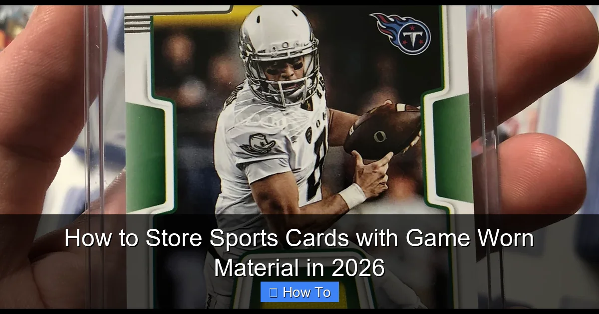How to Store Sports Cards with Game Worn Material in 2026