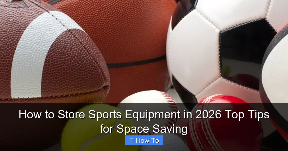 How to Store Sports Equipment in 2026 Top Tips for Space Saving