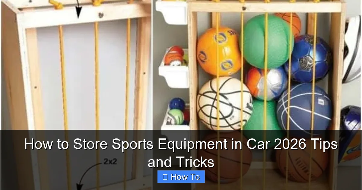 How to Store Sports Equipment in Car 2026 Tips and Tricks