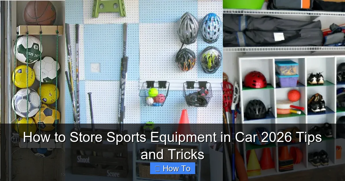 How to Store Sports Equipment in Car 2026 Tips and Tricks