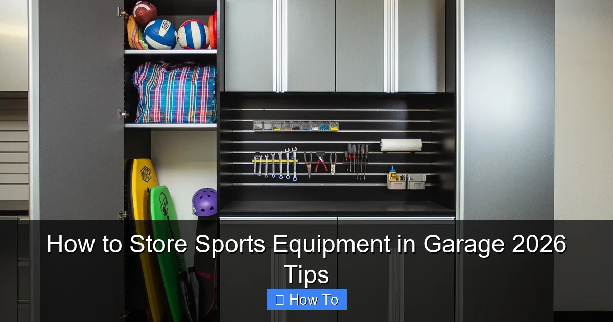 How to Store Sports Equipment in Garage 2026 Tips