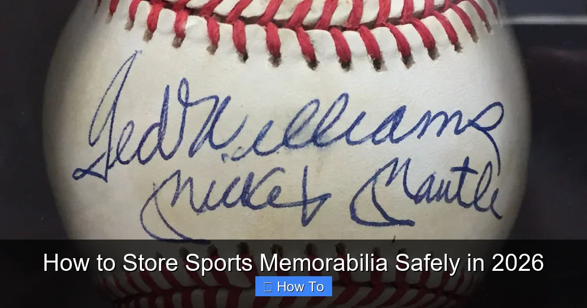 How to Store Sports Memorabilia Safely in 2026