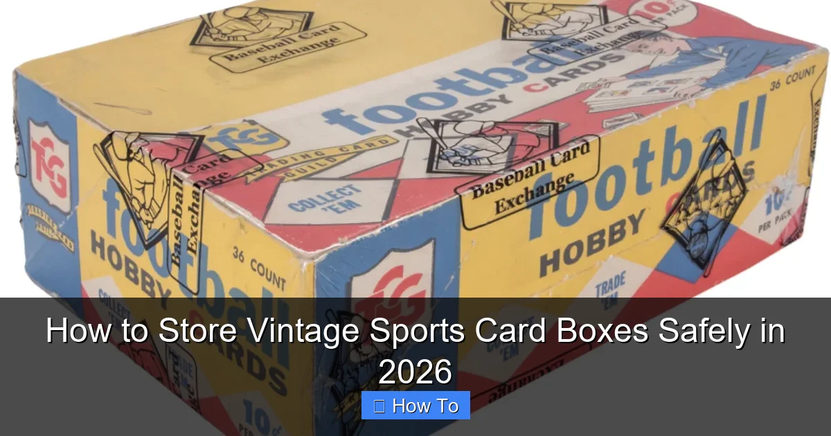 How to Store Vintage Sports Card Boxes Safely in 2026