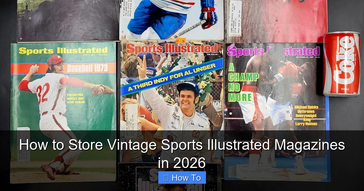 How to Store Vintage Sports Illustrated Magazines in 2026