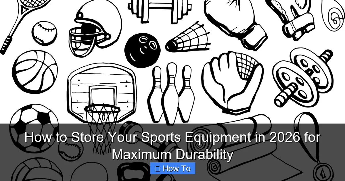 How to Store Your Sports Equipment in 2026 for Maximum Durability