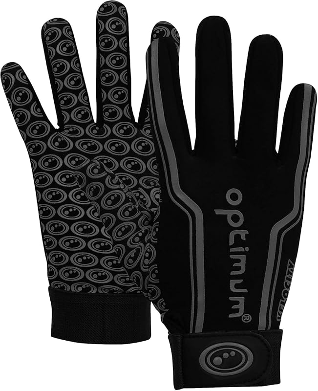 Optimum Senior Velocity Rugby Gloves, Black, Small