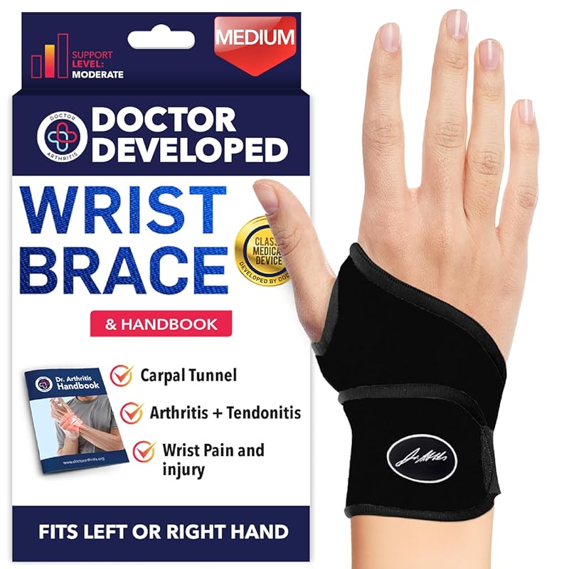 Doctor Developed Wrist Brace, Wrist Wraps for Carpal Tunnel Arthritis,