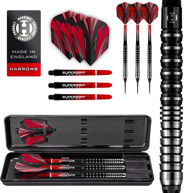 Harrows Predator 90% Tungsten Soft Tip Darts with Ultra Traction Grip