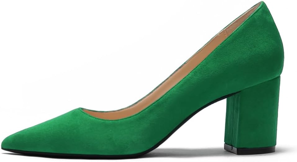 JOY IN LOVE Pumps for Women Chunky Heels Comfortable Block Heel Work D