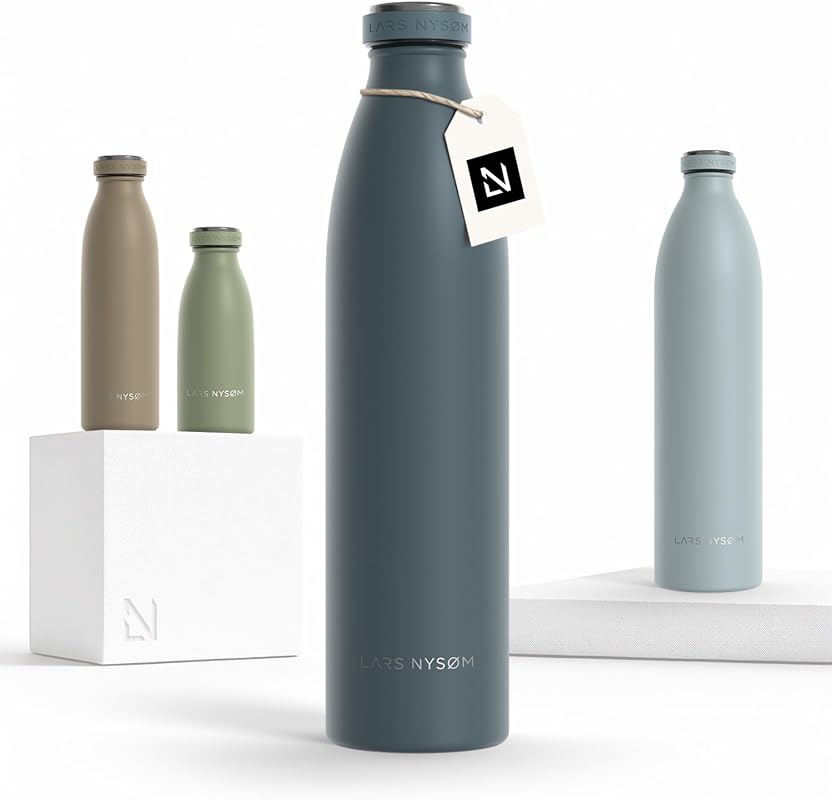 LARS NYSØM Stainless Steel Insulated Water Bottle 12oz 17oz 25oz 34oz 