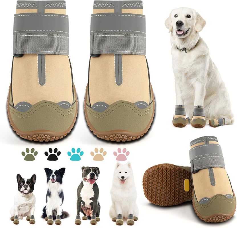 Dog Shoes for Small Dogs, Dog Boots & Paw Protectors for Hardwood Floo