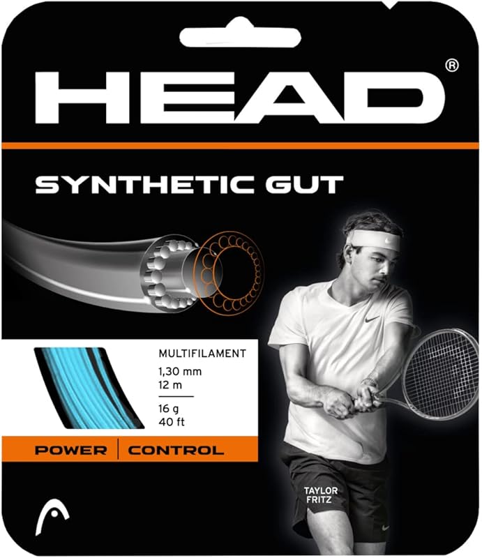 HEAD Synthetic Gut Tennis String Full Set, 16 Gauge, Blue, 40 Feet