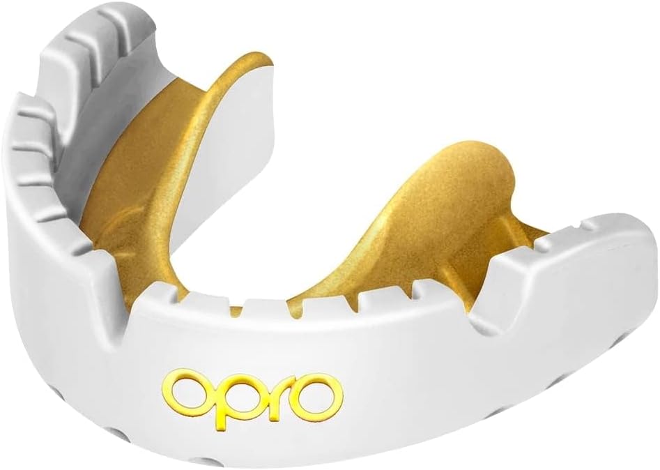 OPRO UK Gold Level Braces Mouthguard for Boxing, Hockey, MMA, and Foot