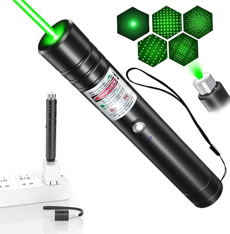 Long Range Rechargeable Green Laser Pointer with Adjustable Focus for 