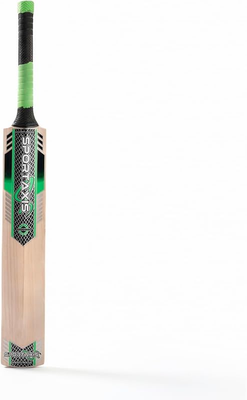 SPORTSAXIS Hitwin Grade 2 Kashmir Willow Cricket Bat, Rubber Grip, Con