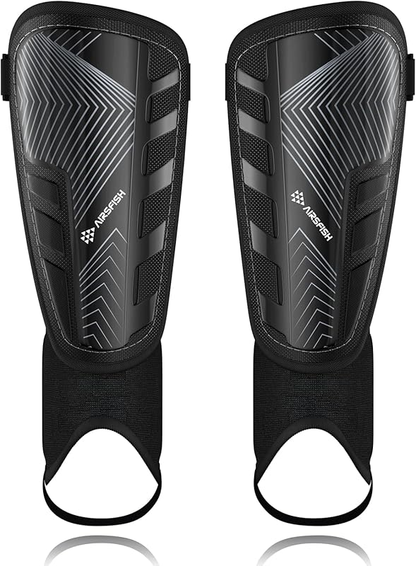 Upgraded Soccer Shin Guards for Kids Youth Adults, CE Certified AirsFi