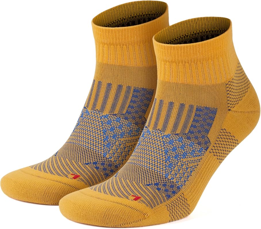 GoWith 2/4 Pairs Quarter Running Socks for Men & Women, Athletic Anti-