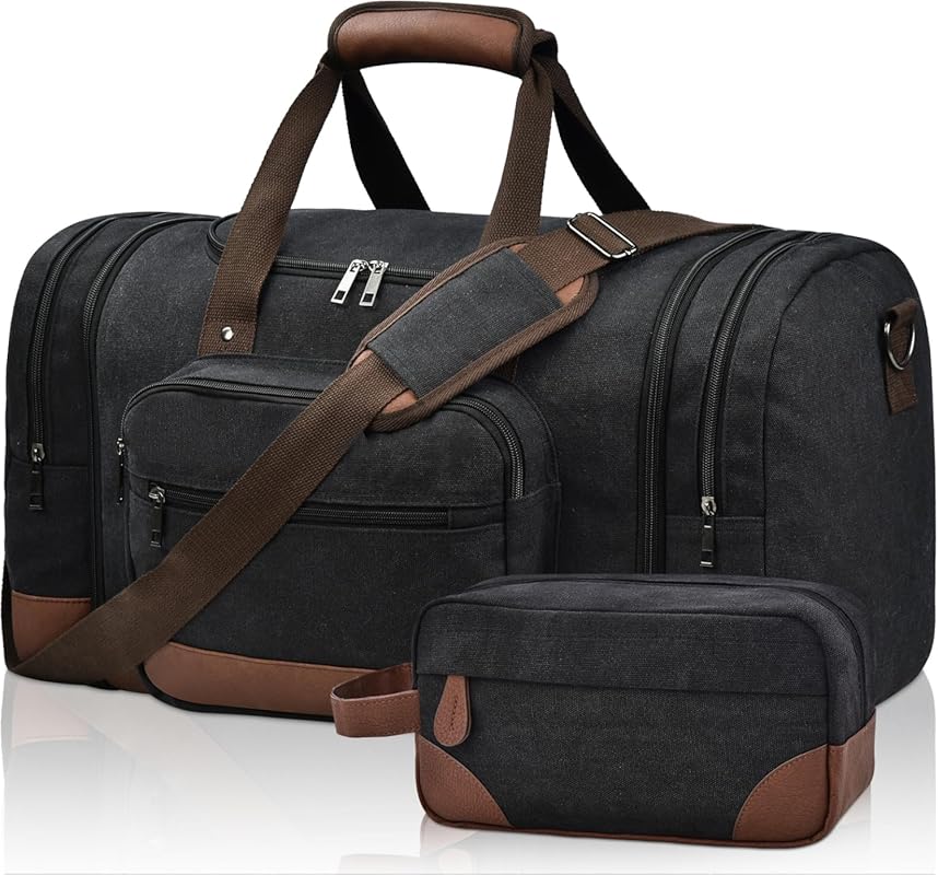 Litvyak Duffle Bag for Travel, 50L Canvas Travel Duffel Bags Overnight