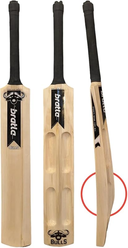 Bulls Kashmir Willow Cricket Bat for Hard Tennis Ball Scoop Design Bat