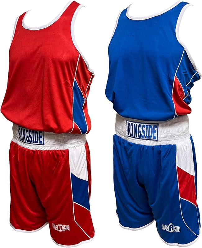 Ringside Reversible Red/Blue Boxing Competition Outfit for Adult and Y