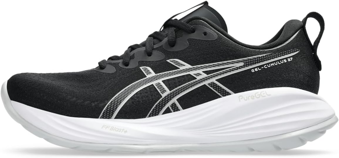 ASICS Women's Gel-Cumulus 27 Running Shoes, 8, Black/Concrete