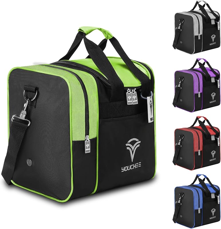 Bowling Ball Tote Bag with Padded Holder, Holds One Bowling Ball and S