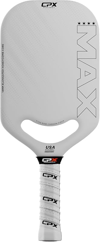 CPX MAX Series Raw Carbon Fiber T700 Pickleball Elongated Paddle Racke