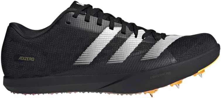 adidas Mens Adizero Lj Running Sneakers Shoes - Black
