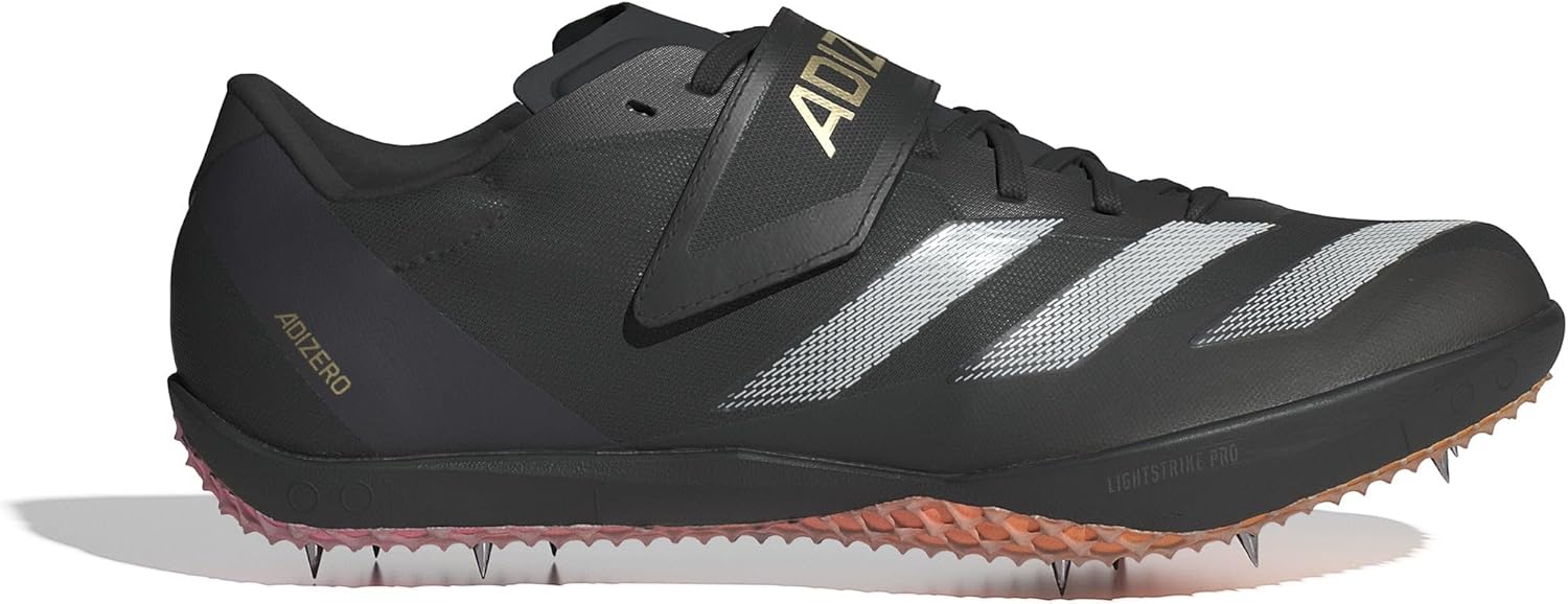 adidas Mens Adizero Hj and Field Track-Field Sneakers Shoes - Black -