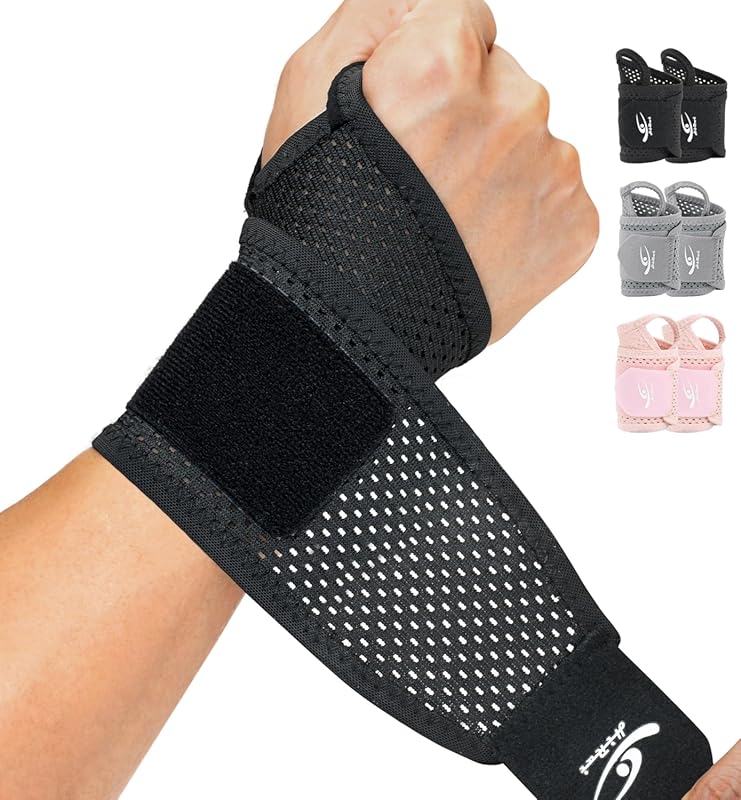 HiRui 2-Pack Breathable Mesh Wrist Wraps for Daily Use and Workout Sup