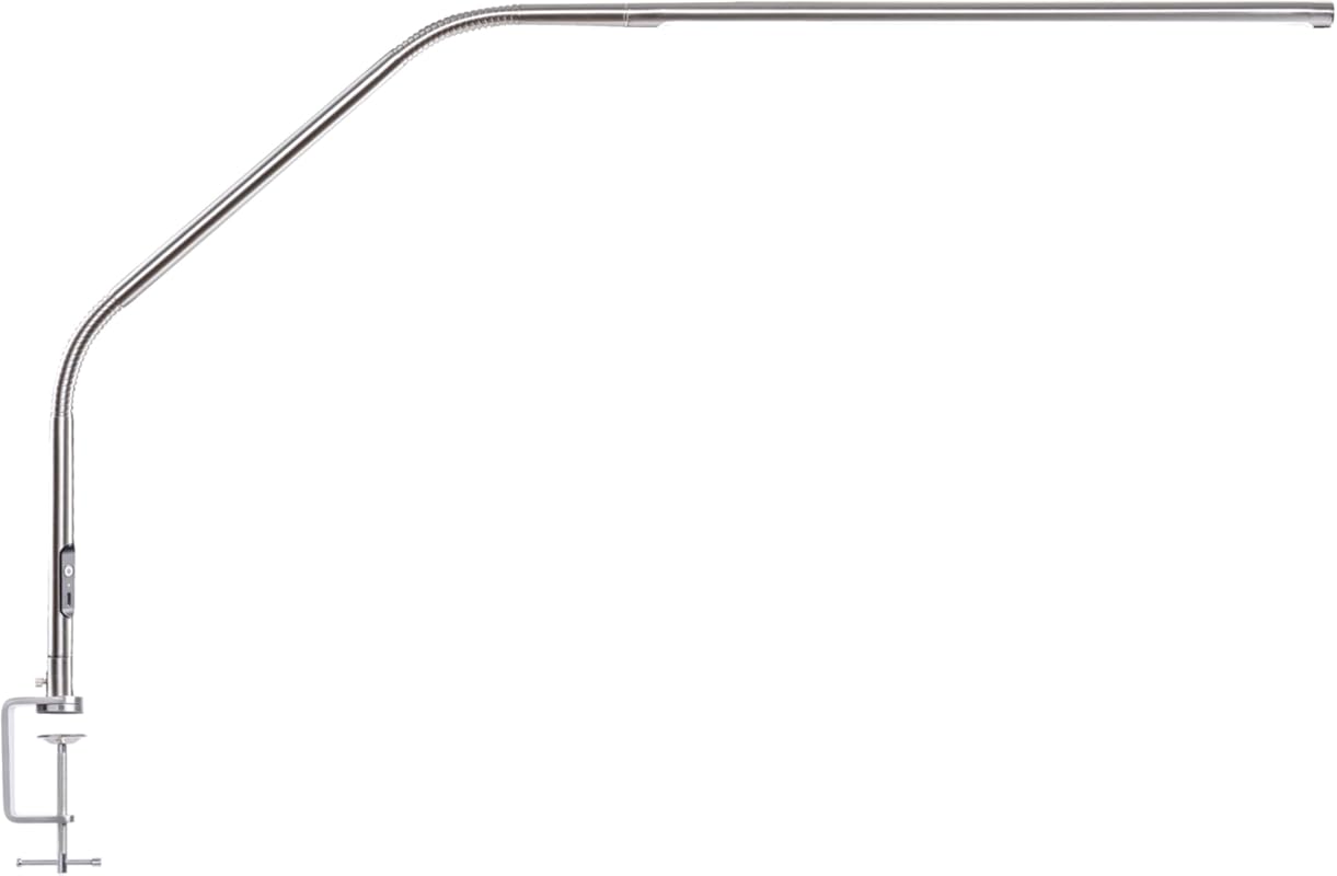 Almark Sterling Slimline LED Table Lamp in Brushed Steel for Craft and