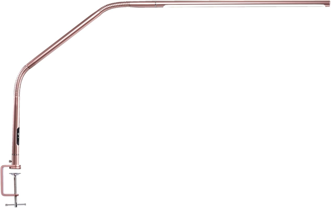 Almark Sterling Slimline LED Table Lamp in Rose Gold with 6,000K Light