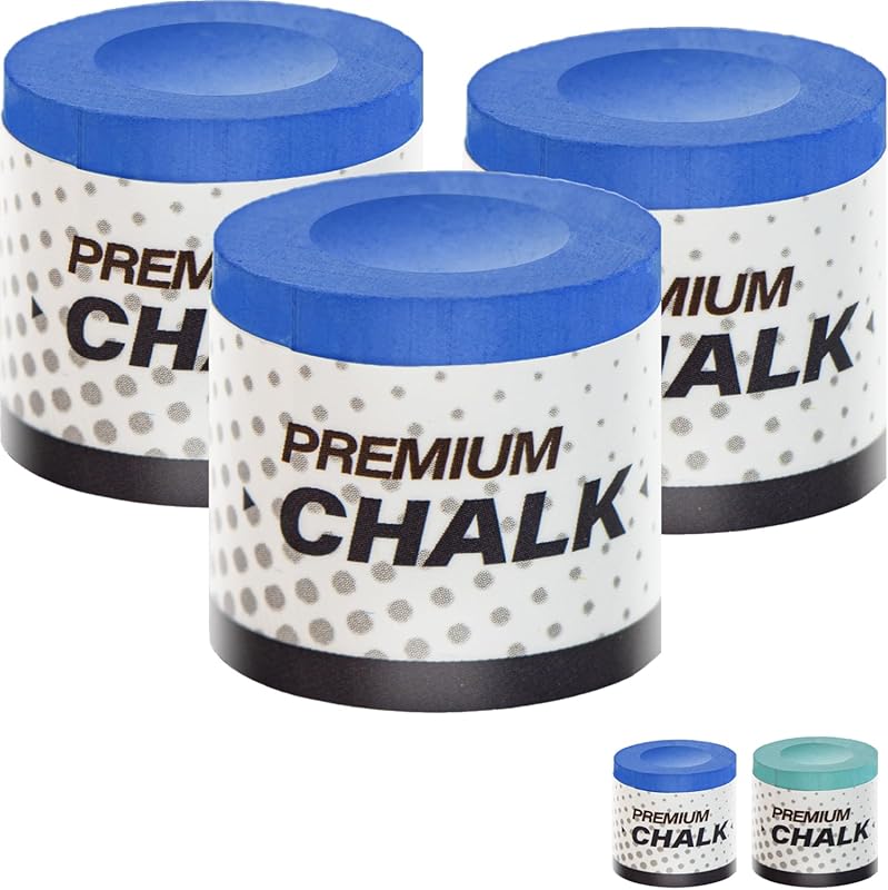3 Pcs Pool Chalk Billiards Cue Stick Premium Chalk Pure Cube Round Cha