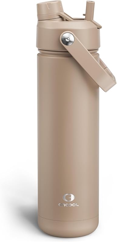 ENCOOL Insulated Water Bottle with Straw Stainless Steel Water Bottle,