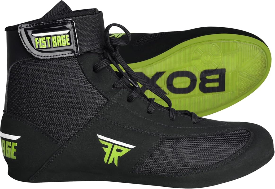 FISTRAGE Leather Kick Boxing Shoes – Lightweight Genuine Leather Boots