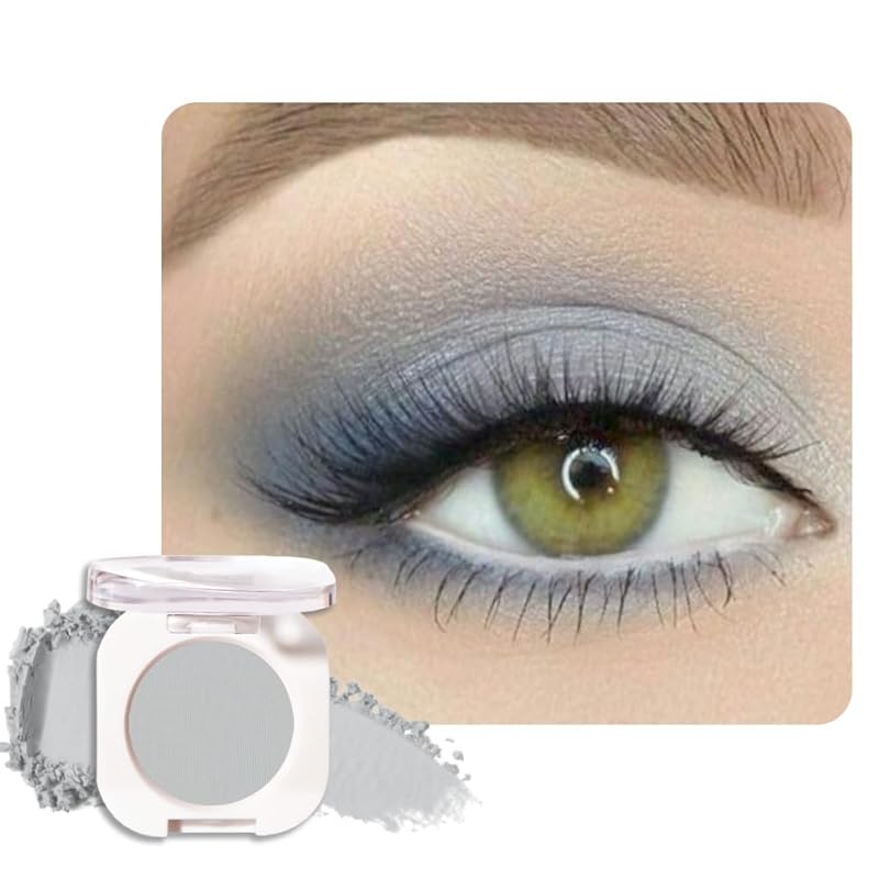 Grey Single Matte Eyeshadow Makeup, Neutral Powde Eye Shadow for Older