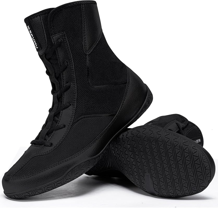 Wrestling Boxing Boots for Men High Top Breathable Lightweight Non-Sli