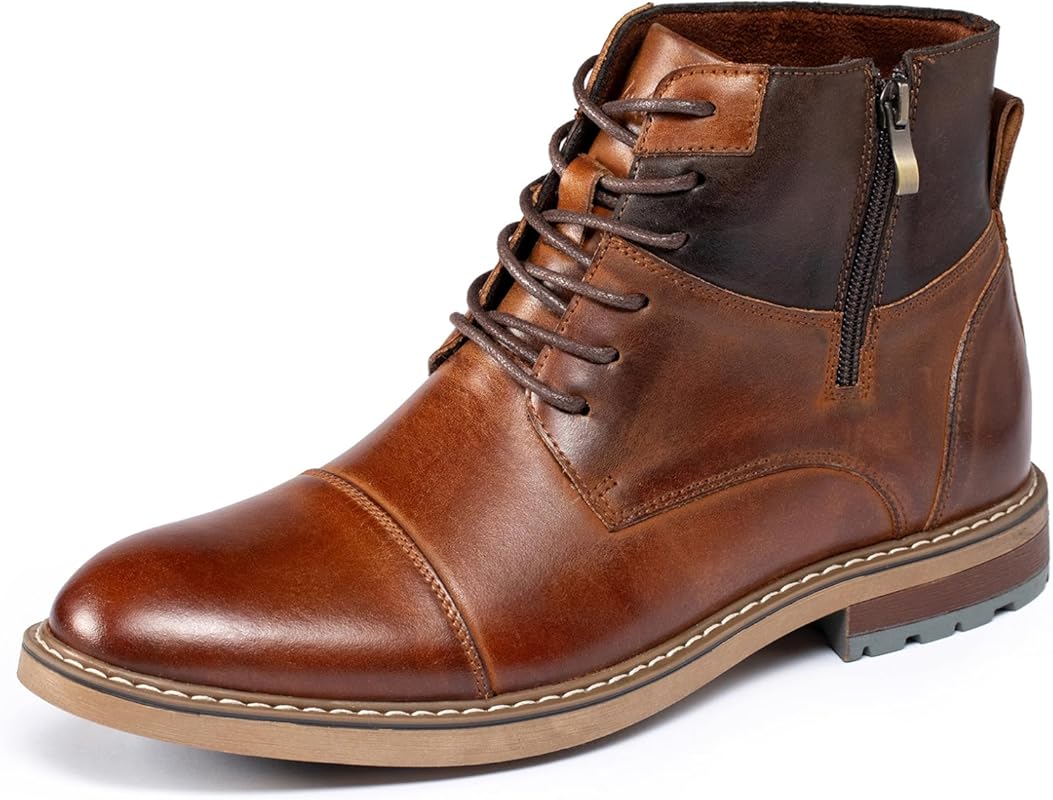 Holy dove Men's Lightweight Dress Boots Zip Ankle Chukka Casual Boot