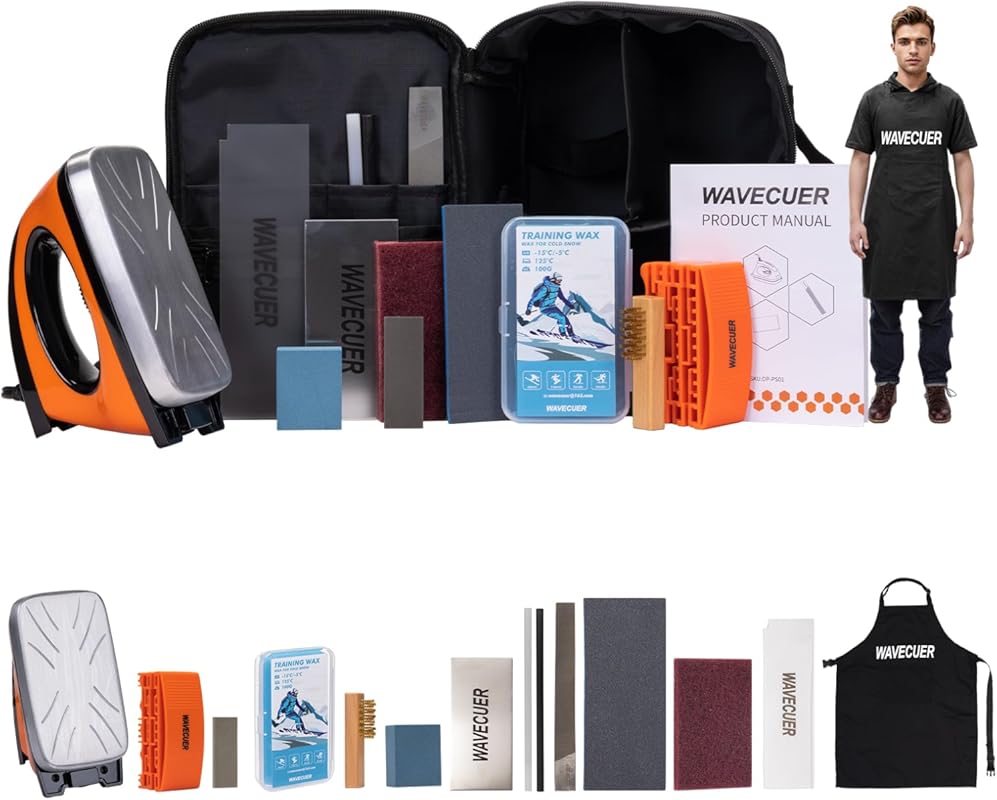 Ski Snowboard Wax Kit, Ski Tuning & Waxing Kit with Wax Iron, All Seas
